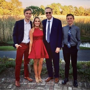 LUXXEL Garnet Red Cocktail Halter Dress